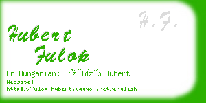 hubert fulop business card